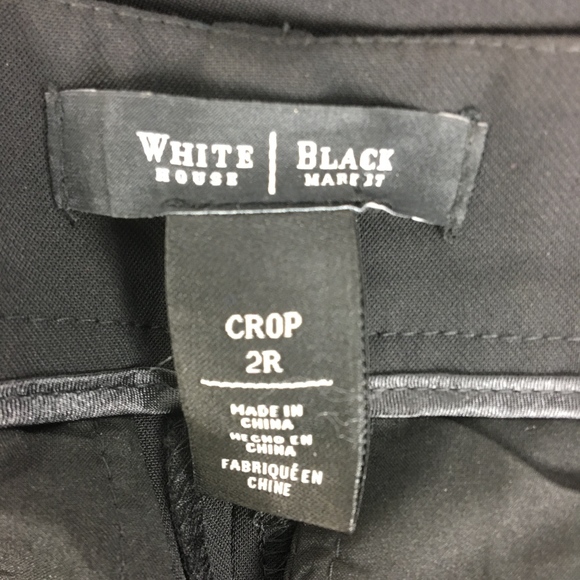 White House Black Market 2 Crop Black Dress Pants - Picture 4 of 5